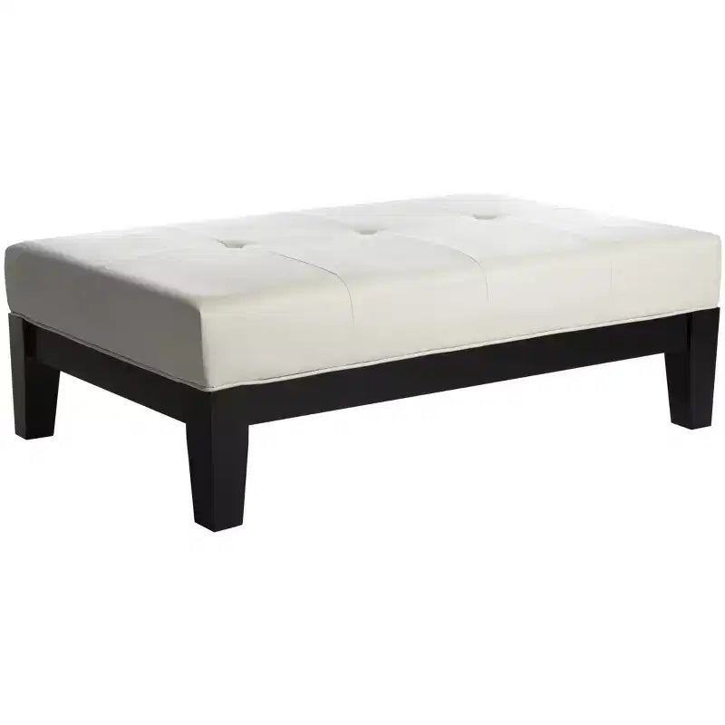 Pouf da cocktail trapuntato nero/marrone/bianco sporco/rosso, 2 posti a sedere