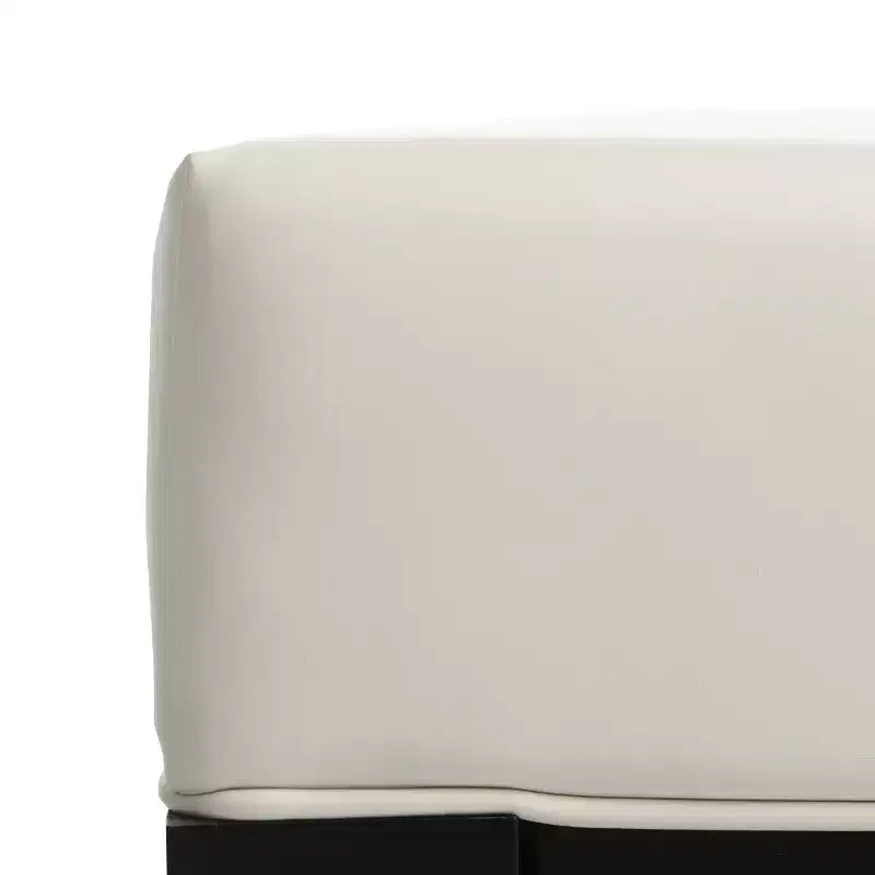 Pouf da cocktail trapuntato nero/marrone/bianco sporco/rosso, 2 posti a sedere