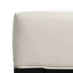 Pouf da cocktail trapuntato nero/marrone/bianco sporco/rosso, 2 posti a sedere