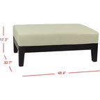 Pouf da cocktail trapuntato nero/marrone/bianco sporco/rosso, 2 posti a sedere