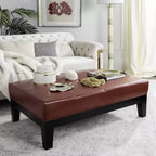 Pouf da cocktail trapuntato nero/marrone/bianco sporco/rosso, 2 posti a sedere
