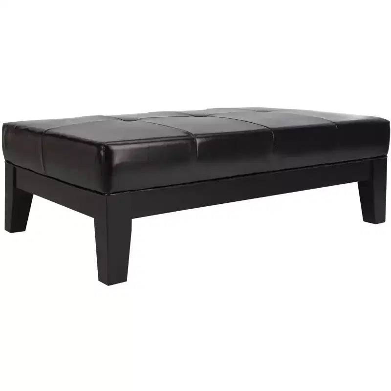 Pouf da cocktail trapuntato nero/marrone/bianco sporco/rosso, 2 posti a sedere