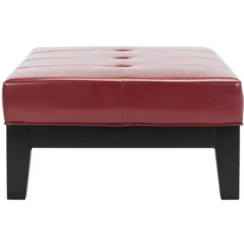 Pouf da cocktail trapuntato nero/marrone/bianco sporco/rosso, 2 posti a sedere