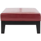 Pouf da cocktail trapuntato nero/marrone/bianco sporco/rosso, 2 posti a sedere