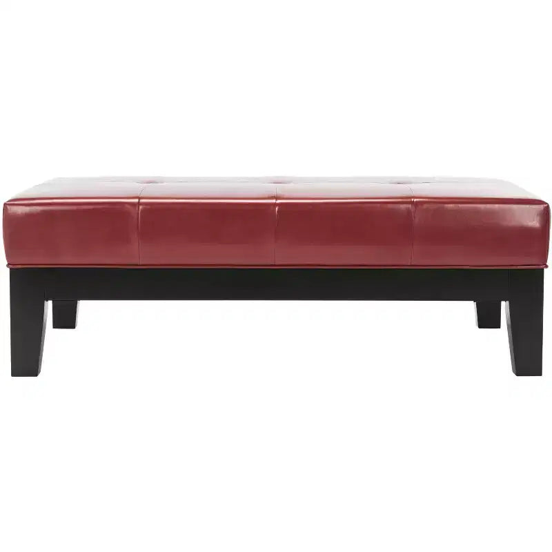 Pouf da cocktail trapuntato nero/marrone/bianco sporco/rosso, 2 posti a sedere