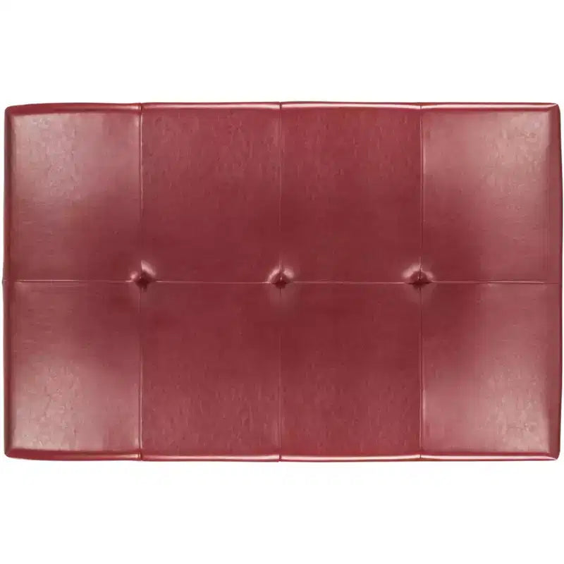 Pouf da cocktail trapuntato nero/marrone/bianco sporco/rosso, 2 posti a sedere