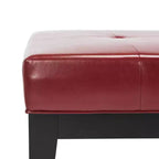 Pouf da cocktail trapuntato nero/marrone/bianco sporco/rosso, 2 posti a sedere