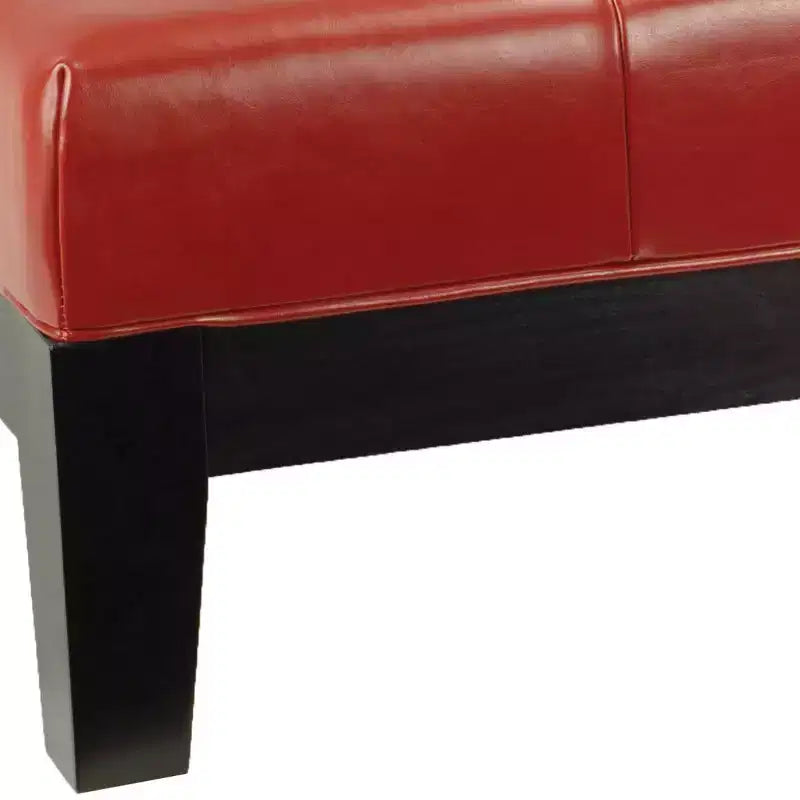 Pouf da cocktail trapuntato nero/marrone/bianco sporco/rosso, 2 posti a sedere