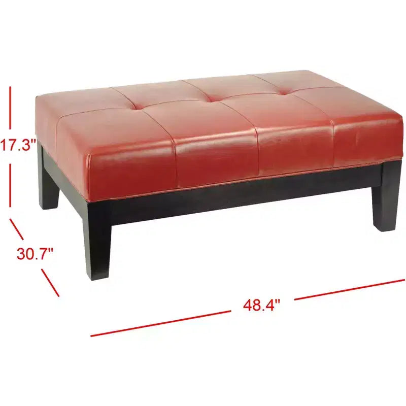 Pouf da cocktail trapuntato nero/marrone/bianco sporco/rosso, 2 posti a sedere