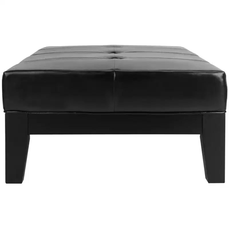 Pouf da cocktail trapuntato nero/marrone/bianco sporco/rosso, 2 posti a sedere