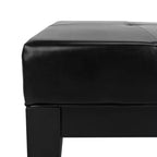 Pouf da cocktail trapuntato nero/marrone/bianco sporco/rosso, 2 posti a sedere