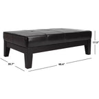 Pouf da cocktail trapuntato nero/marrone/bianco sporco/rosso, 2 posti a sedere