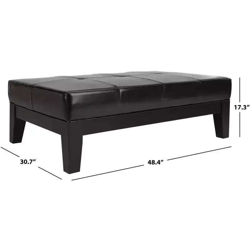 Pouf da cocktail trapuntato nero/marrone/bianco sporco/rosso, 2 posti a sedere