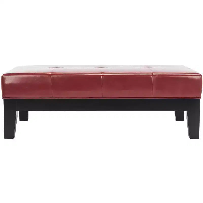 Pouf da cocktail trapuntato nero/marrone/bianco sporco/rosso, 2 posti a sedere