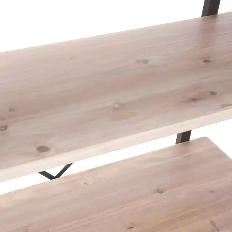 Libreria Etagere aperta a 5 ripiani in grigio cenere/acero rosso, montaggio per 1 persona