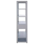 Scaffale a 5 ripiani con 1 cassetto – Bianco antico / Grigio / Blu notte, Utente singolo