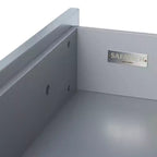 Scaffale a 5 ripiani con 1 cassetto – Bianco antico / Grigio / Blu notte, Utente singolo