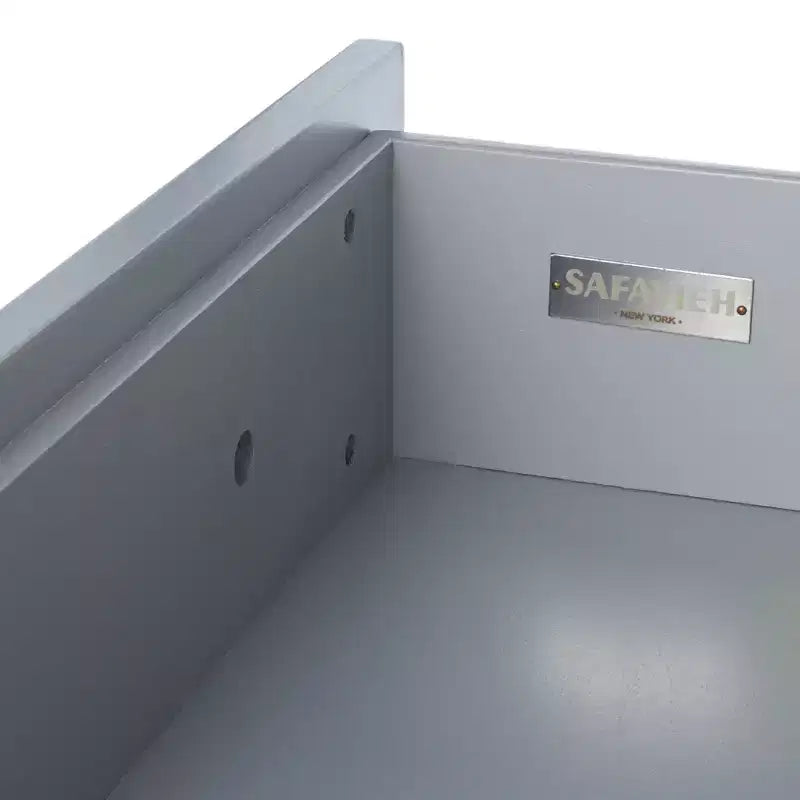 Scaffale a 5 ripiani con 1 cassetto – Bianco antico / Grigio / Blu notte, Utente singolo