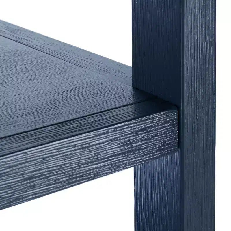 Scaffale a 5 ripiani con 1 cassetto – Bianco antico / Grigio / Blu notte, Utente singolo